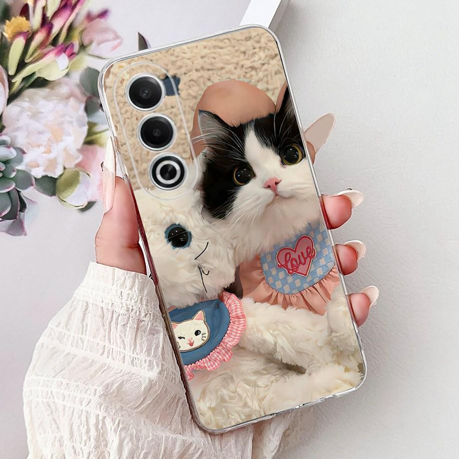 For OPPO K12x A80 Case 2024 New Fashion Love Heart Soft Silicone Back Cover For OPPO A3 Pro 5G CPH2639 A 80 K 12x CPH2667 Bumper