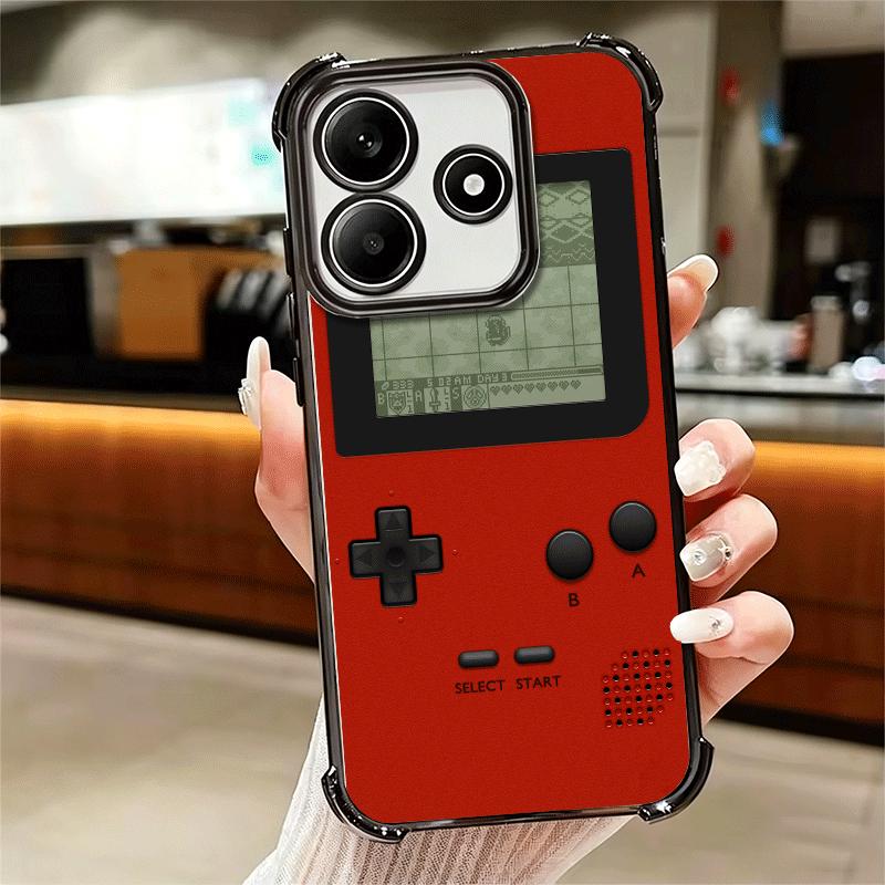 Game Console Trend Pattern Plating Phone Case For Xiaomi Redmi Note 14 15 Pro Plus 13 12 11 11S 11T 10 9S 9 5G Anti-Fall Airabag