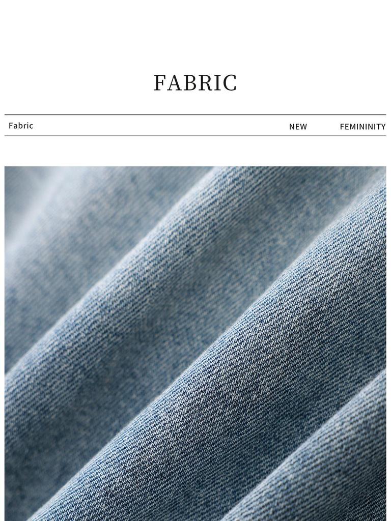 High-Quality Nanyou Retro Bleached Lace-Up Denim Shirt - Early Spring Long-Sleeved Top