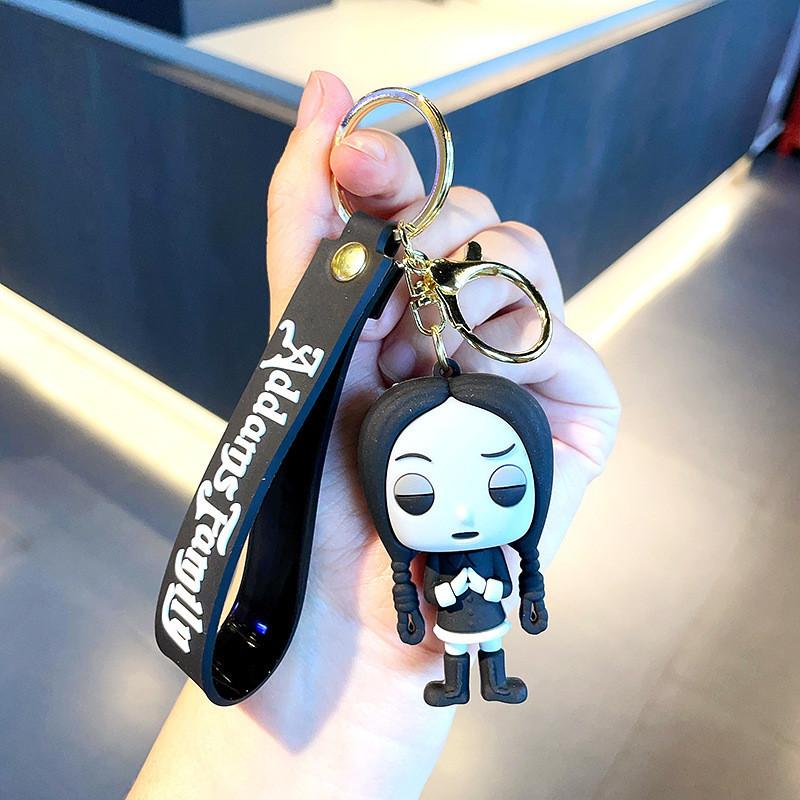 Милый силиконовый брелок Семейка Аддамс Очаровательный брелок с персонажем из фильма Подарок Long