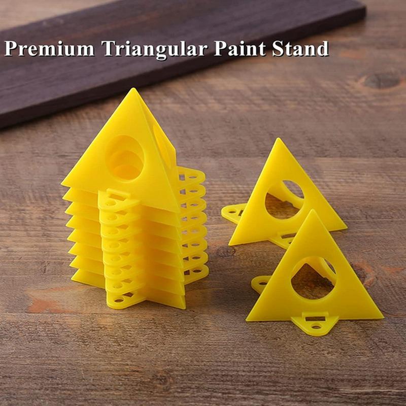 30pcs Versatile Pyramid-Shaped Woodworking Painting Stand with Triangular Stand, Perfect for Paint Spraying