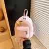 Schoolbag new Korean mini kt backpack women's fashion woolen texture popular versatile bag commuter travel backpack