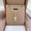 Luxury Kitten Cute Same Exquisite Micro-Inlaid Necklace Women'S Fashion Trend Collarbone Chain