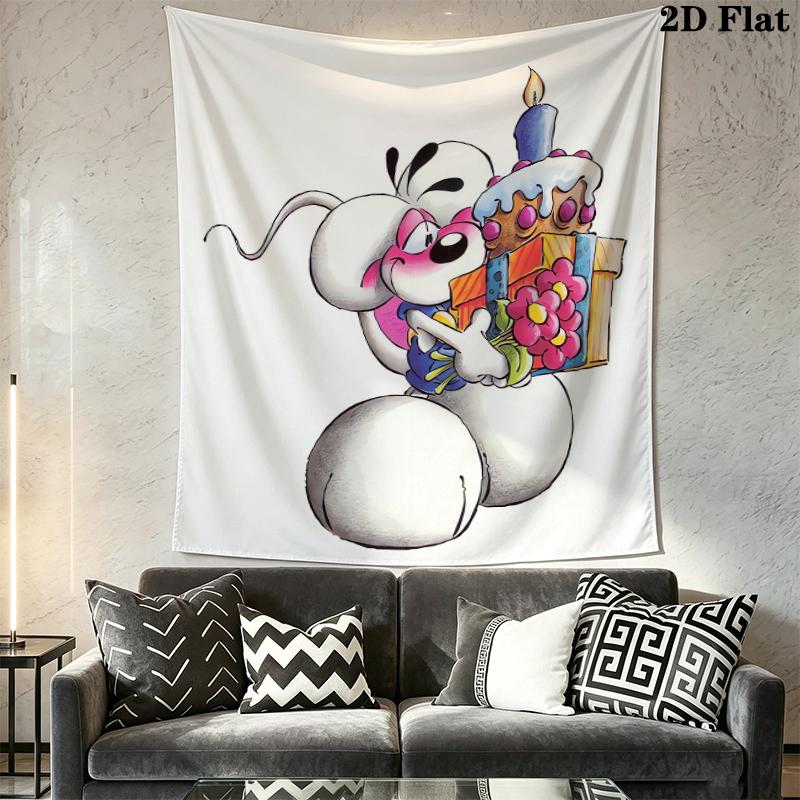 diddl Wall Tapestry Aesthetic Wall Hanging Printed Fabric Blanket Decorative Tapestries for Bedroom Living Room Home Decor