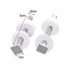 2pcs Stainless Steel Toilet Lid Fixing Screws for K 3566T U Toilets Featuring Square Head and Rubber Nut Noise Reduction