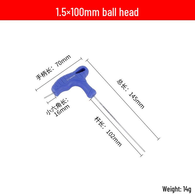 

Ключ шестигранный метрический Т-образный Penggong: Одиночная CRV Плоская и Шаровая головка Шестигранная отвертка