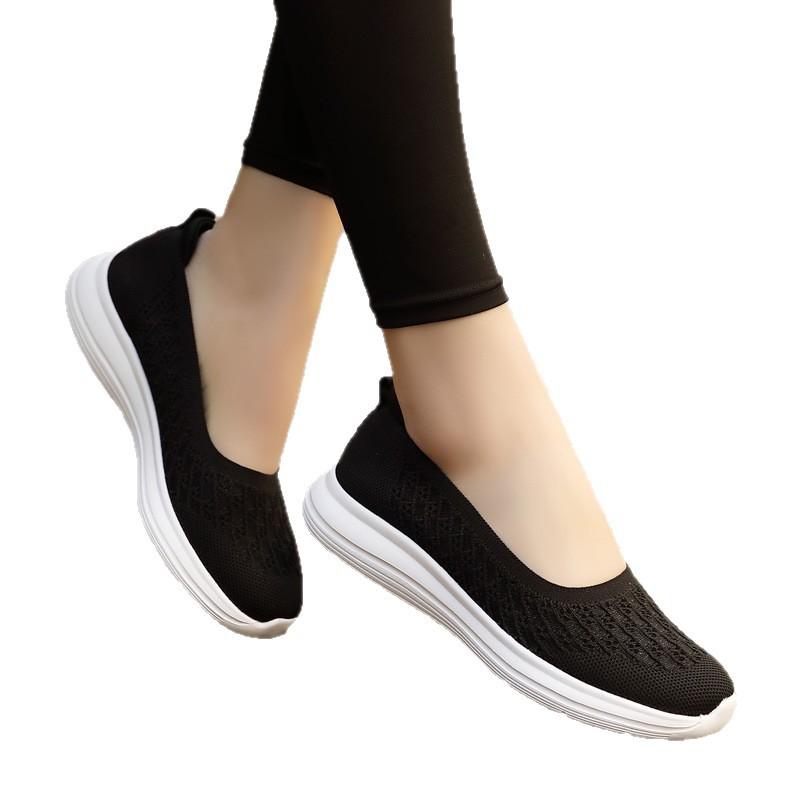 Summer new large size shallow mouth flat shoes cloth shoes women