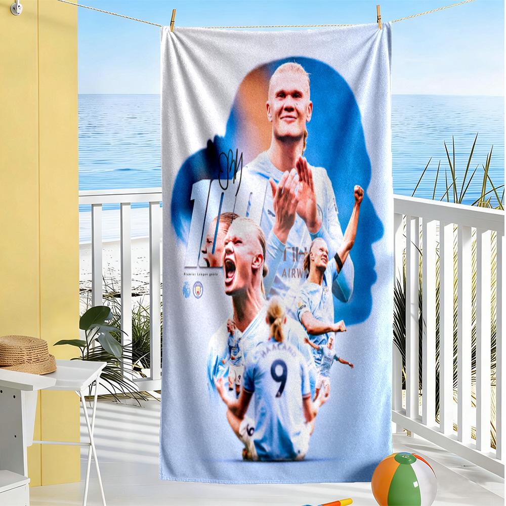 Electric City Footballer Beach Towel Quick-Dry Soft Microfiber Comfortable Lightweight