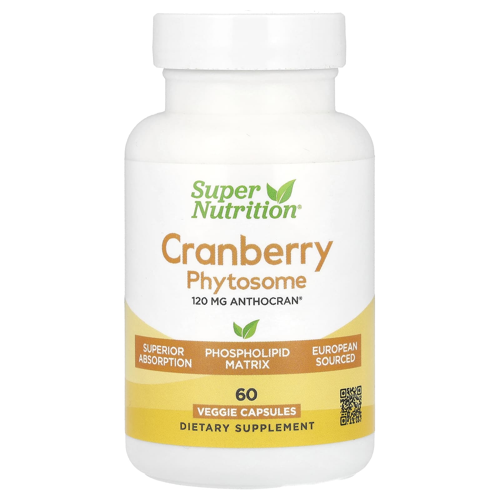 

Cranberry Phytosome Anthocran®, 120Mg, 60 Veggie Caps