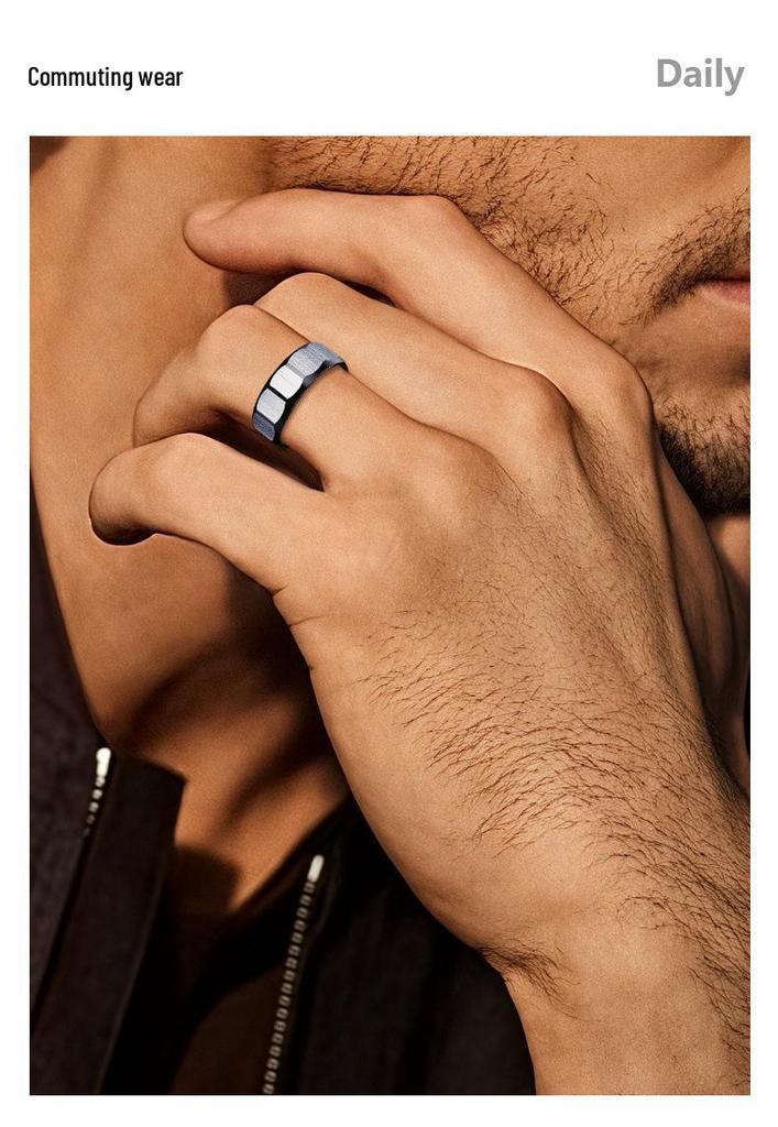 Modisches Titanium-Edelstahl-Ringset für Herren - Mehrere Stile und personalisiertes Design
