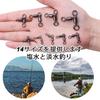 9KM DWLIFE Swivel Fishing Tackle 25pcs Black Swivel Heavy Duty for Catfish Saltwater Swivel 3-Way - T-Type 3-Way Fishing, Parent-Child 4/03/0#
