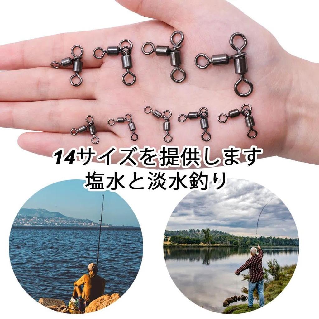 9KM DWLIFE Swivel Fishing Tackle 25pcs Black Swivel Heavy Duty for Catfish Saltwater Swivel 3-Way - T-Type 3-Way Fishing, Parent-Child 4/03/0#