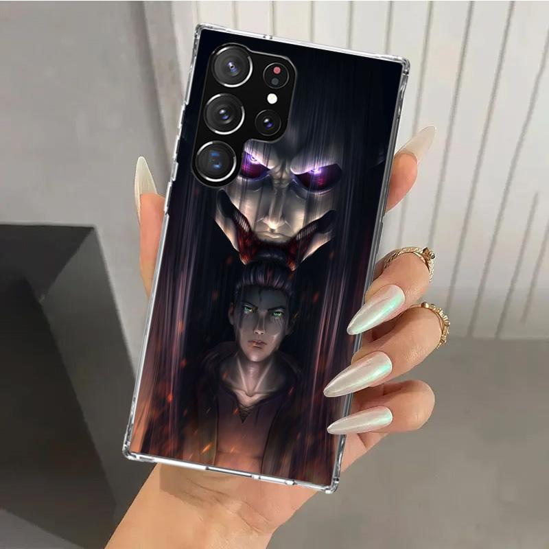 Attack Anime Phone Case for Samsung Galaxy S26 S24 S23 Ultra S25 Edge S22 S21 Plus S20 FE + Soft Print Shell Funda Galaxy S25 S2