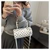 Women's Faux Leather Polka Dot Pillow Bag Stylish Handheld Shoulder Crossbody Purse Fashionable Casual Bag