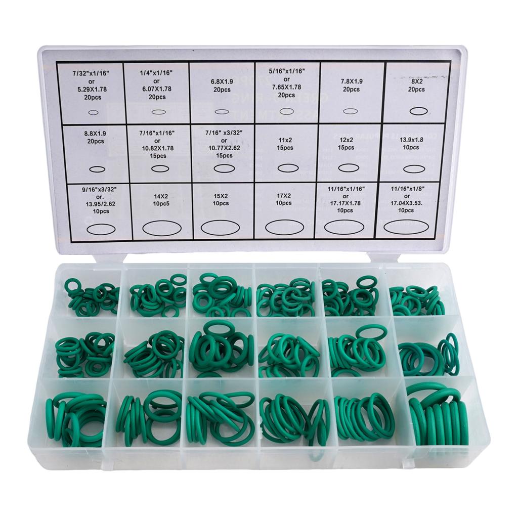 270 Adet Kauçuk O-Ring Contası Araba Klima Contası Sızdırmazlık Halkası Seti A/C Sistemi R134a AC Conta Rondela Seti