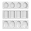 1 Pezzo Stampo in Silicone per Sapone Per Sapone Artigianale Forme Stampi 3D Ovale Rotondo Quadrato Stampini per Sapone