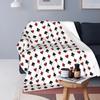 Playing Poker Card Flannel Throw Blanket Hearts Square Clubs Spades Fashion Cozy Bedspread Fleece Travel Super Soft Blanket King