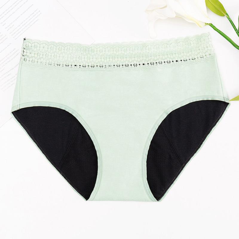 Factory Supply Cotton Breathable Reusable Period Underwear Leak Proof 4 Layers Absorbent Thin Menstrual Underwear for Women