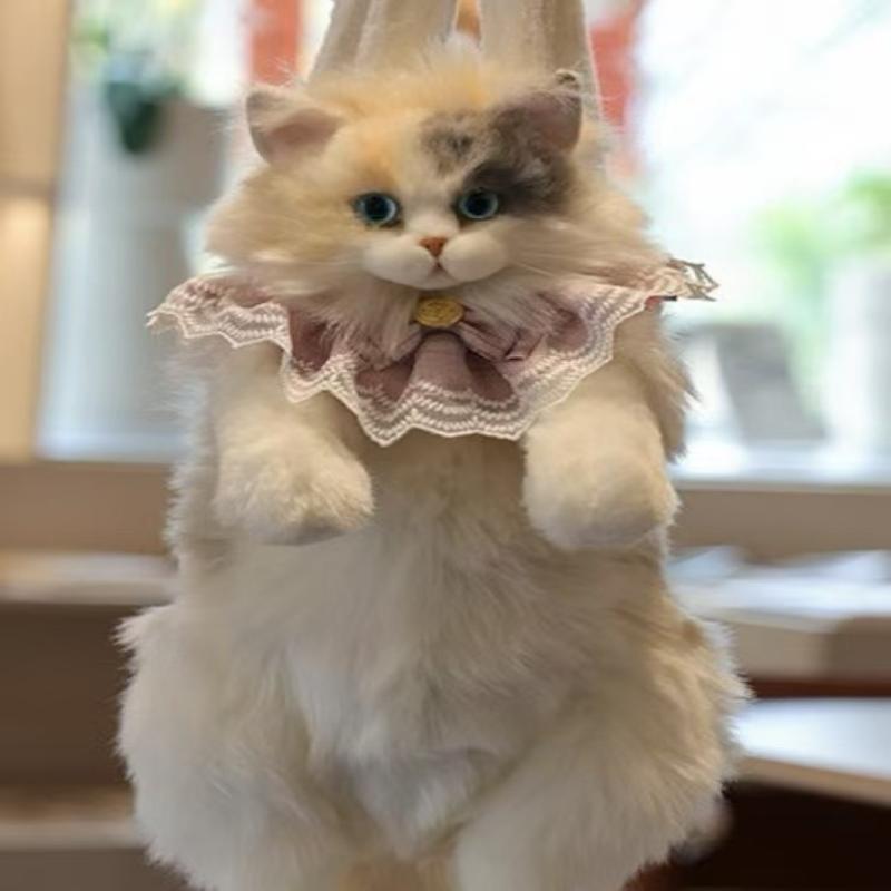 

Милый имитация кошки дизайнерский рюкзак женский каваи мягкий плюшевый модный рюкзак-сумка для женщины школьная сумка подарок для девочек A1