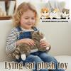 30Cm Fluffy Striped Cat Plush Doll Kitten Toy Cartoon Cute Cushion Pillow Home Decoration Children'S Gift Toy