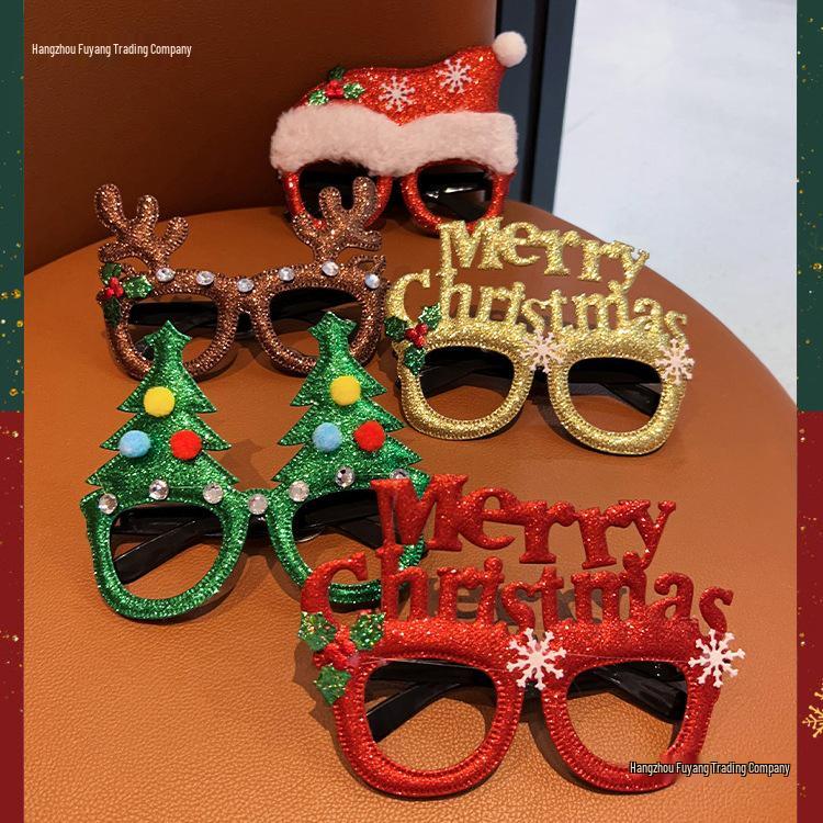 Christmas Festival Funny Elk Eyeglass Frames - Cute Cartoon Student Costume Gift & Decoration Mask