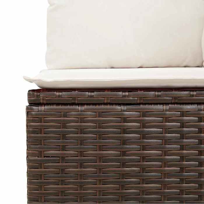 VidaXL Garden Lounge Set with Cushions 9 Pcs, Patio Sofas, Furniture Set, Outdoor Terrace Furniture, Brown 3219413