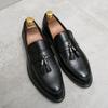 Fashion Brand Men Fashion Soft Low Moccasins Loafers High Quality Leather Tassel Business Wedding Party Shoes Comfort Men Driving Shoes