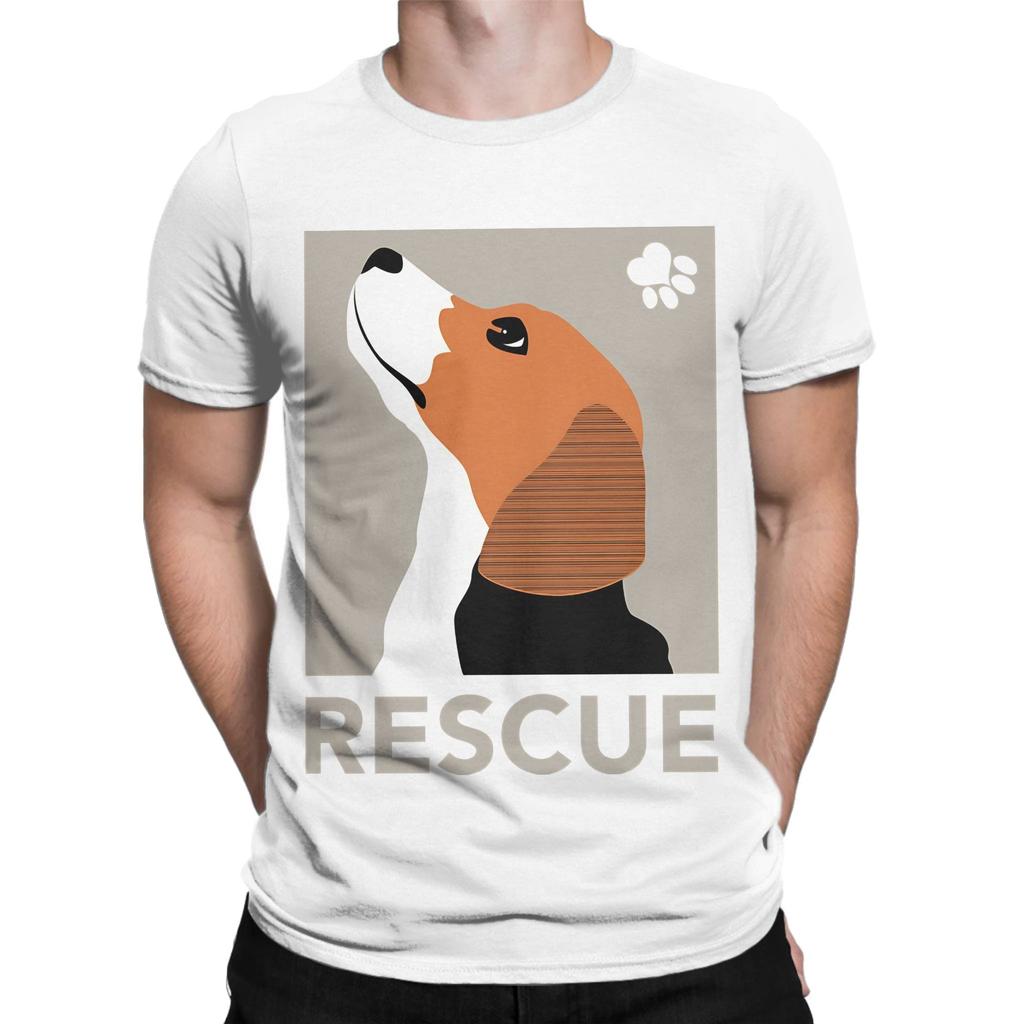 Rescue Beagle Funny 100 Cotton Tshirt Beagle Tees Tops For Unisex