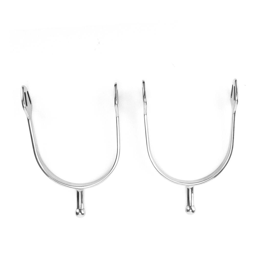 Stainless Steel Horse Spurs Round Head English Spur Harmless to The Horse for Horsemanship Lovers