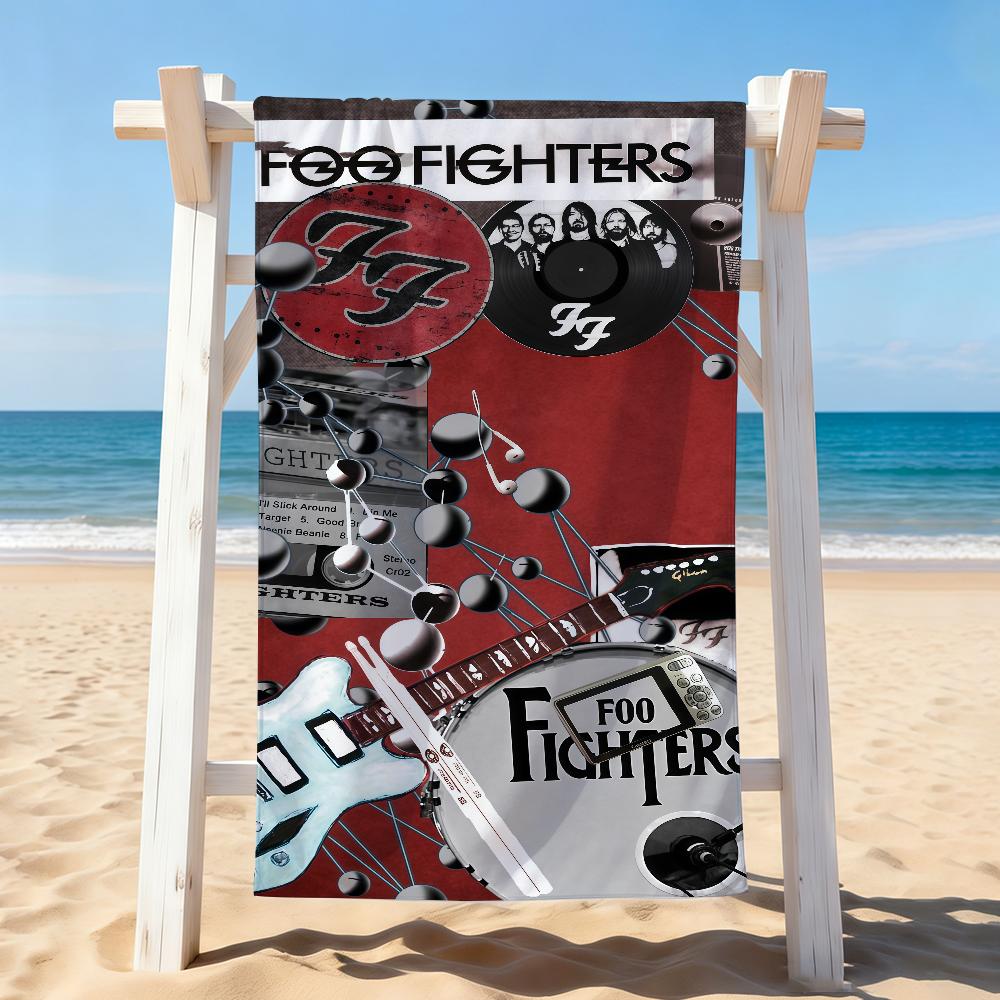 Rockband F-Foo F-Fighters Handtuch Trockentuch Badehandtuch Anwendbar für Leichtes Schwimmen Camping Yoga Strand Aus