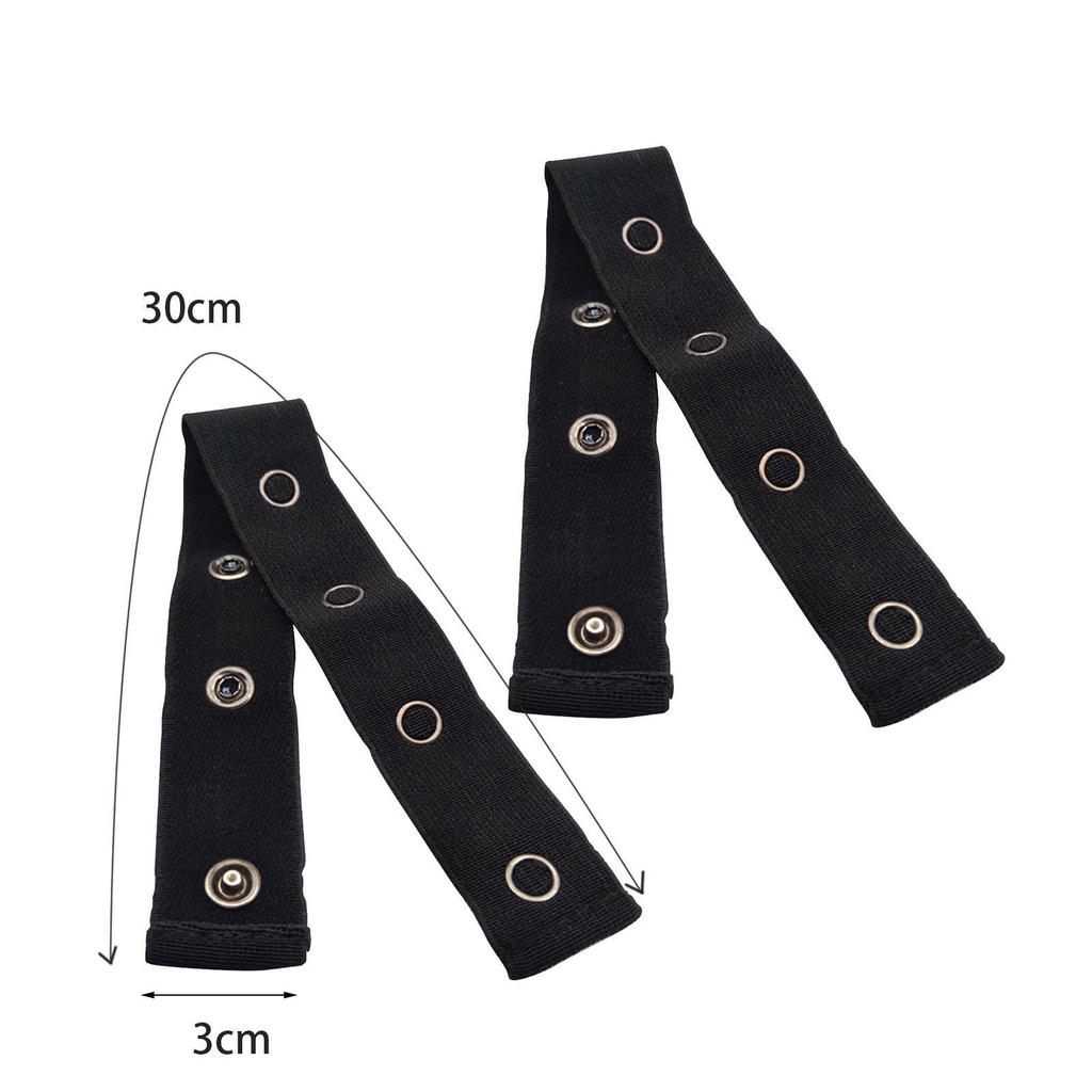 2x Waistband Extenders Reusable Snap Button Spare Adjustable for Pants Jeans Pants