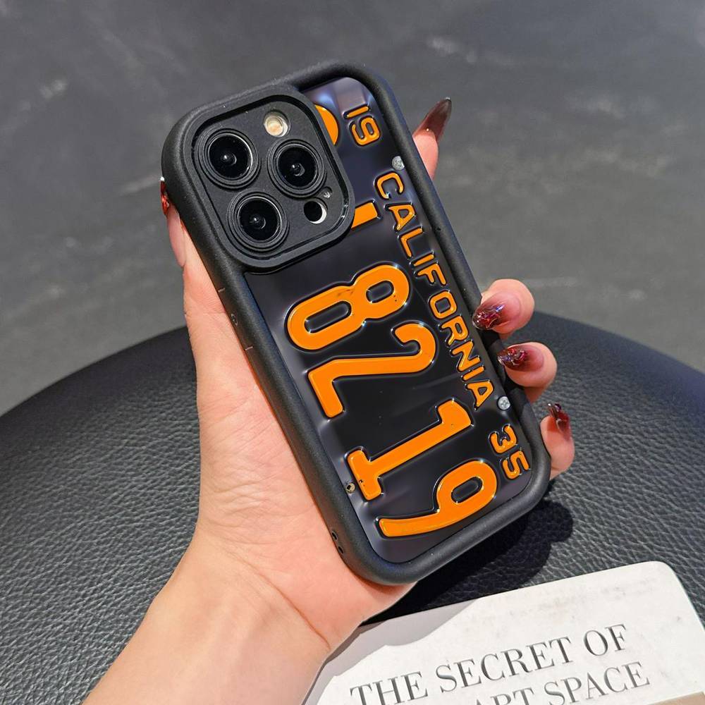 

Retro Vintage License Plate Soft TPU Phone Case For iphone 17 Air 16 15 14 13 12 11 Pro Max Plus Cover iPhone 16pro max