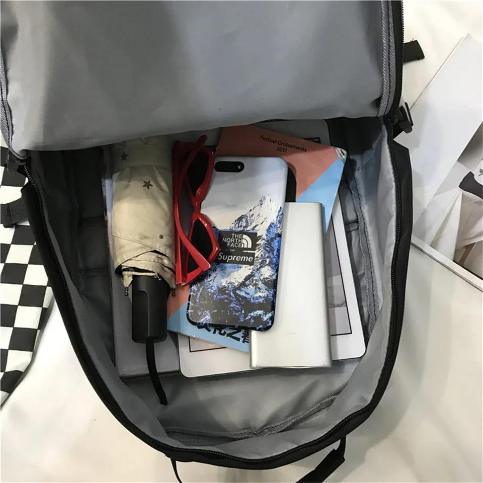 Einfache Rucksäcke Große Kapazität Reisetasche Uni Solide Harajuku Studenten-Schulrucksack Rucksack Unisex Langlebiger Rucksack mit Schnallenriemen