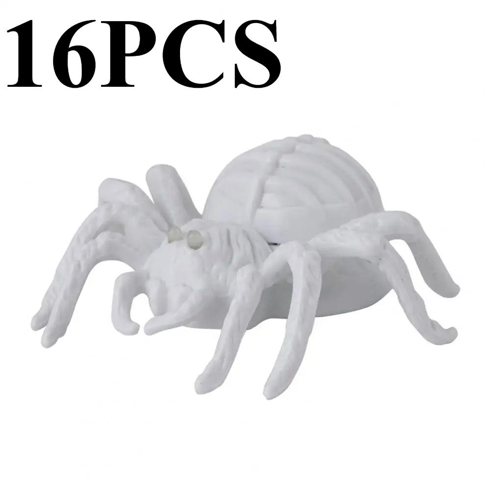 Halloween Light-up Spider Figurine Realistic Spider Animal Figure with LED Light for Halloween Indoor Outdoor Home Party Decor