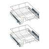 Extendable Kitchen Cabinet Organizer PullOut Drawer Storage Basket under Shelf Double