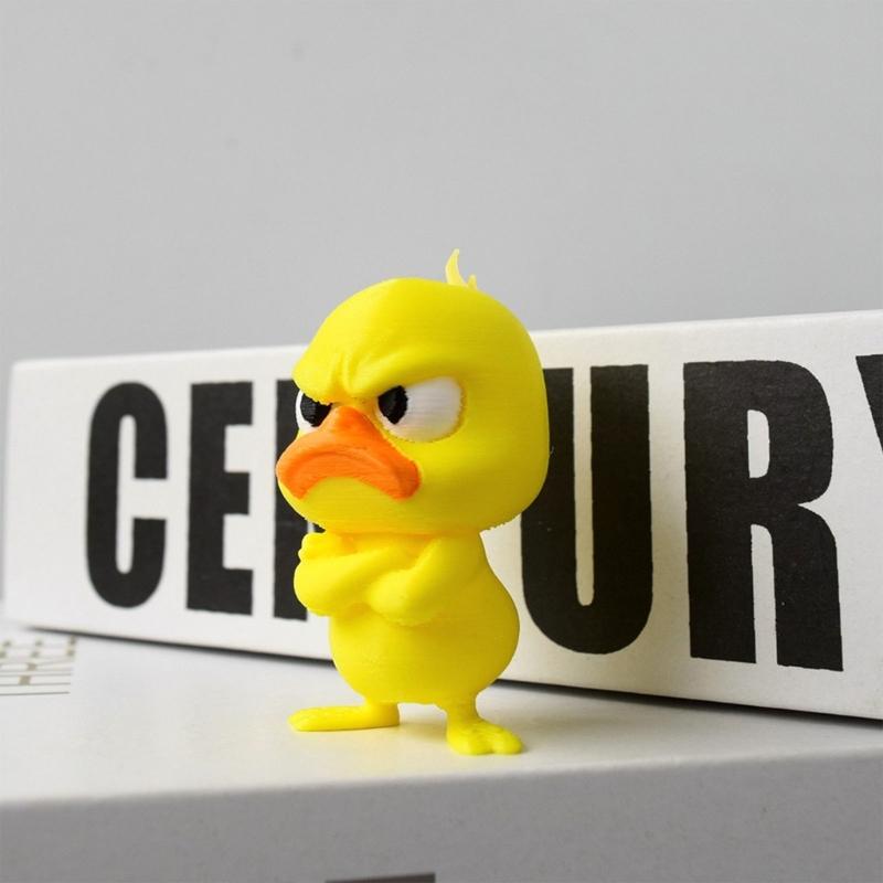 Angry Little Yellow Duck Desktop Ornaments Compacts Size for Children Toy and Home Decoration