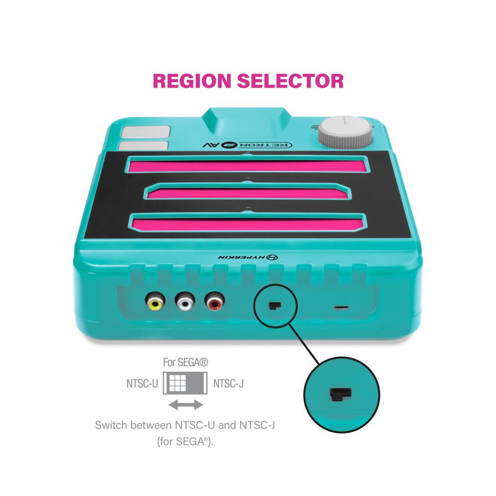 Hyperkin RetroN 3 AV Console, Hyper Beach | Retro All-in-One for NES®/SNES®/Genesis® (Mega Drive) with AV Output Cable