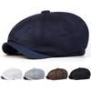 Men Solid Color Mesh Breathable Casual Newsboy Caps British Painters Hats Spring Summer Octagonal Cap Hip Hop Berets Hat