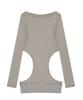OJOS Curved Cut Layered Tee / Beige