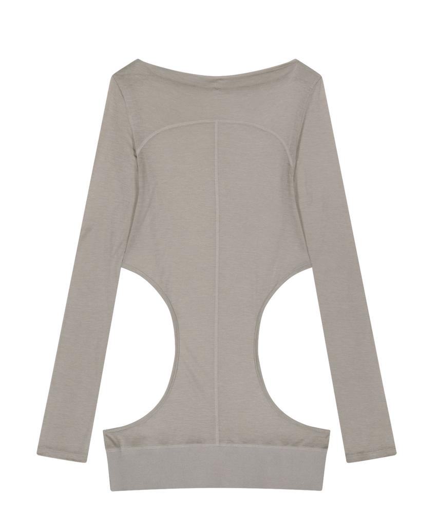 OJOS Curved Cut Layered Tee / Beige
