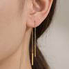 2026 New Stainless Steel Tassel Long Chain Earrings for Women Elegant and Trendy Long Drop Earrings