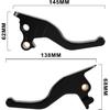 CHANGCHENG Motorcycle 3 Fingers Brake Clutch Levers CNC Shorty Hand Control Lever Kit for Softail Low Rider/S Slim Sport Glide Standard Street Bob