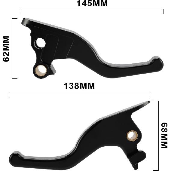 CHANGCHENG Motorcycle 3 Fingers Brake Clutch Levers CNC Shorty Hand Control Lever Kit for Softail Low Rider/S Slim Sport Glide Standard Street Bob