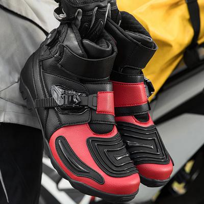 36-48 Stivali da moto unisex Stivali da moto antiscivolo Citron in pelle piccola di grandi dimensioni Stivali da moto sportivi da motociclista sportivi all'aperto