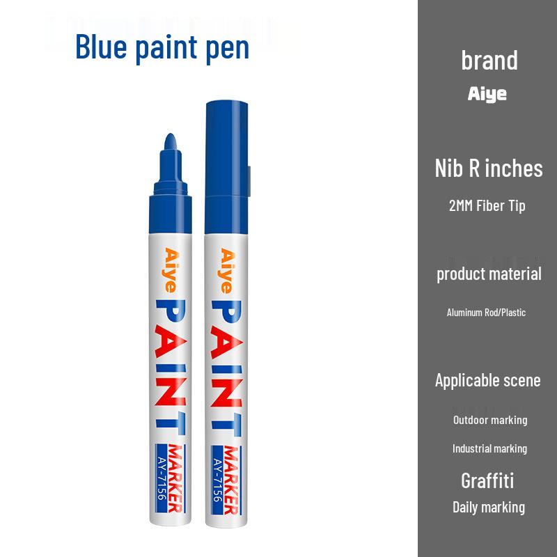 Stylo Peinture Imperméable à Séchage Rapide 2 mm pour Retouches sur Pneus - Résistant à la Décoloration Noir et Blanc