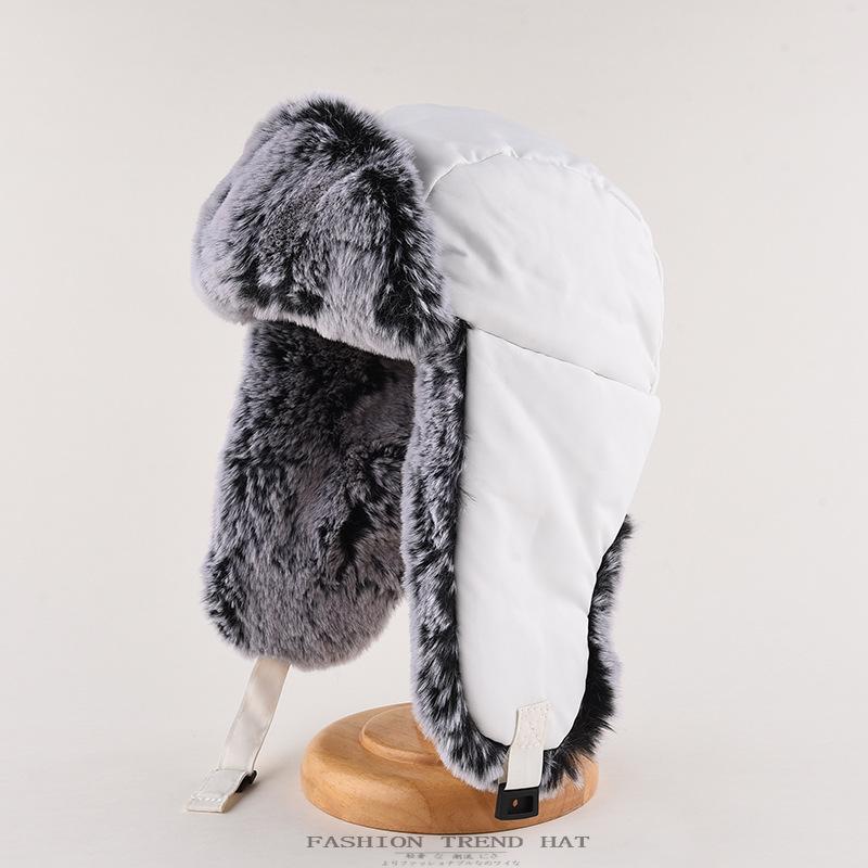 Imitation Fur Mink Hair Hat Female Fall and Winter Plush Fisherman Hat Khaki Senior Show Face Small Warm Ear Protection Lei Feng Hat
