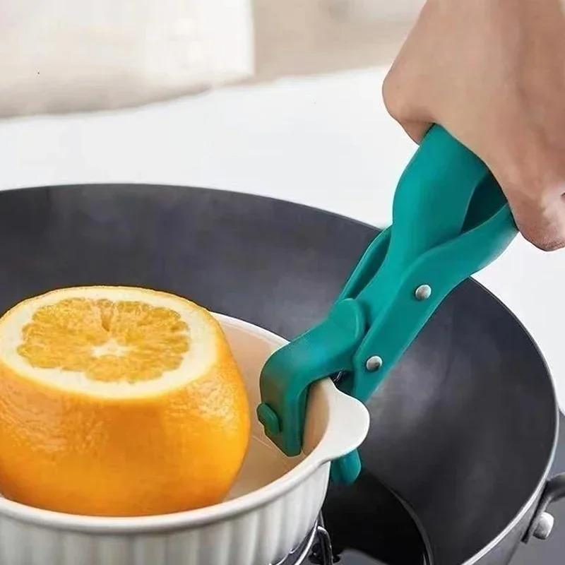 New Silicone Multi-Function Anti-Scald Bowl Clip Heat Resistant Gripper Tongs with Non-Slip Coating Cookware Handles