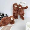 Kleiner Affenanhänger Plüschtier Tier Orang-Utan Plüschtier Taschenanhänger Weiches Stofftier Rucksack Schlüsselanhänger Geschenk für Fans