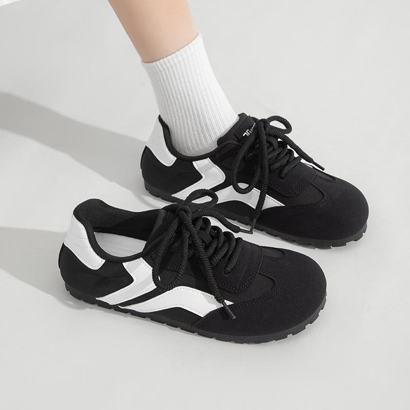 

Гамбург обувь женская 2025 осень новая оригинальная увеличивающая рост обувь-хлебцы американский кэжуал универсальная толстая подошва 35