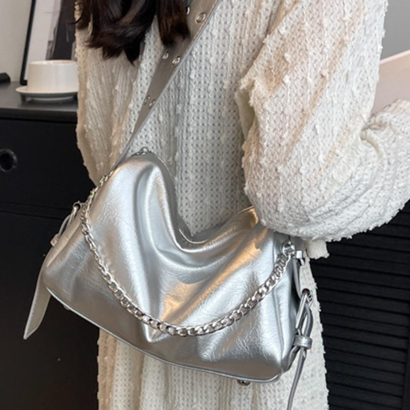 Slack simple underarm bag shoulder bag 2025 spring and summer new women's bag ins fashionable large-capacity messenger bag